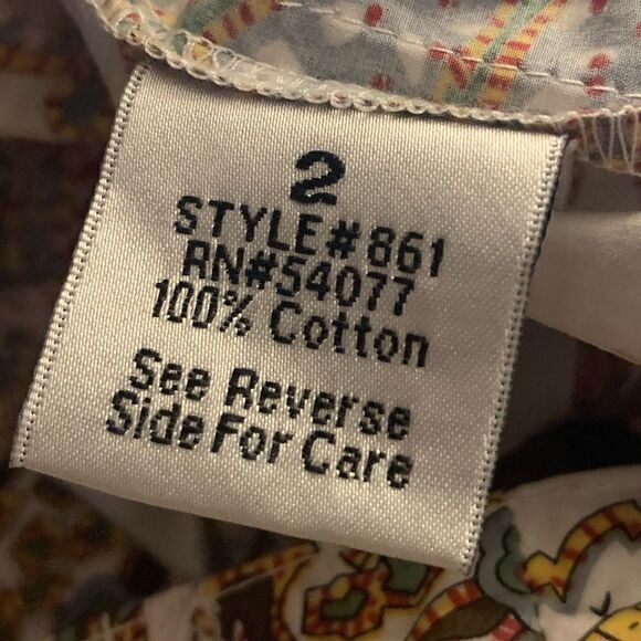 NWOT CAbi Paisley A-Line Button Front Skirt Sz 2 - Picture 5 of 6